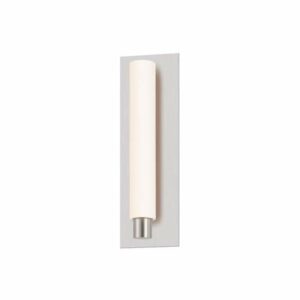 Sonneman 2441-DT Tubo Slim 15" LED Bath Bar with Drum Trim Satin Nickel Indoor Lighting Bathroom Fixtures Bath Bar