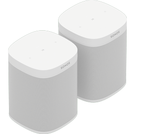 Sonos One SL Wireless Compact Speakers - Pair - WiFi Enabled - AirPlay 2 Compatible - Humidity Resistant - When You Don't Need Voice Control - White