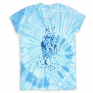 Sorcerer Mickey Mouse Tie-Dye T-Shirt for Women Fantasia Official shopDisney