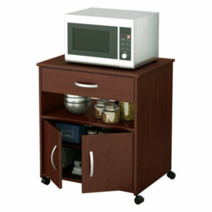 South Shore Axess Microwave Cart in Royal Cherry