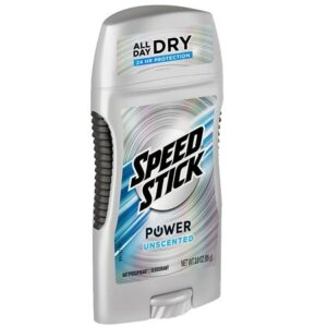 Speed Stick by Mennen Power Antiperspirant & Deodorant Solid Unscented - 3.25 oz