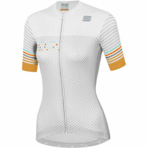 Sportful Women's Sticker Jersey - White-Silver-Gold