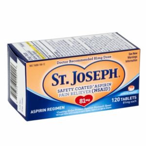 St. Joseph Safety Coated Aspirin Tablets, 81mg - 120.0 ea