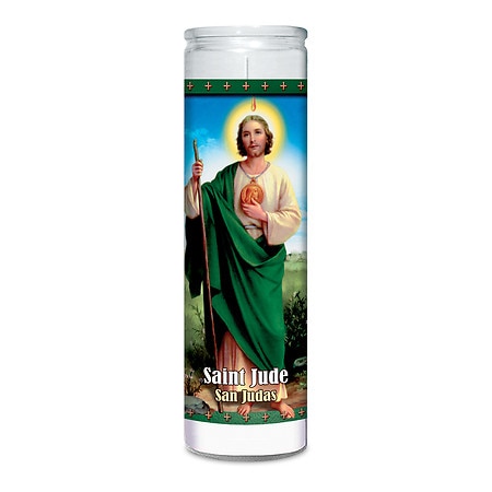 St. Jude White Wax Candle - 1.0 ea