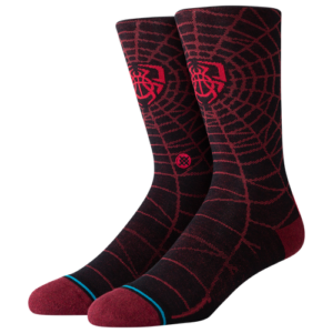 Stance Mens Stance Spida Crew Socks - Mens Black/Red Size L