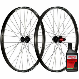 Stans No Tubes Flow S1 Mountain Bike Wheelset - 15 x 100mm Front & 142 x 12mm Rear - Black - Grey