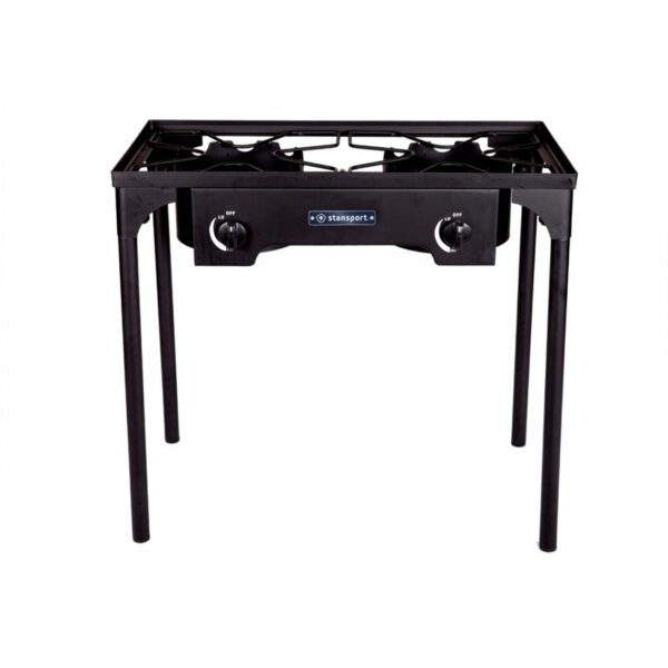 Stansport 2-Burner Outdoor Stove with Stand Black - Camping Appliances at Academy Sports