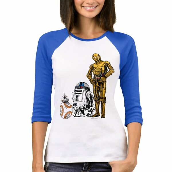 Star Wars: The Last Jedi Droids Raglan T-Shirt for Women Customizable Official shopDisney