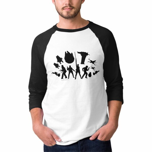 Star Wars: The Last Jedi Resistance Silhouette Raglan T-Shirt for Men Customizable Official shopDisney