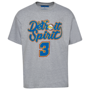 Starter Mens Starter Detroit Spirit T-Shirt - Mens Grey/Blue Size XL