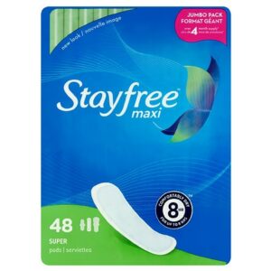 Stayfree Pads Without Wings Super Unscented, Super - 48.0 ea