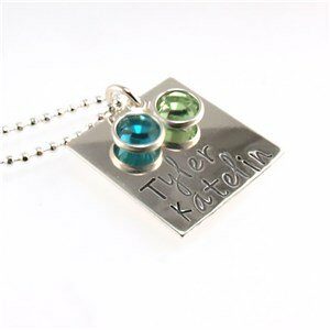 Sterling Silver Birthstone necklace