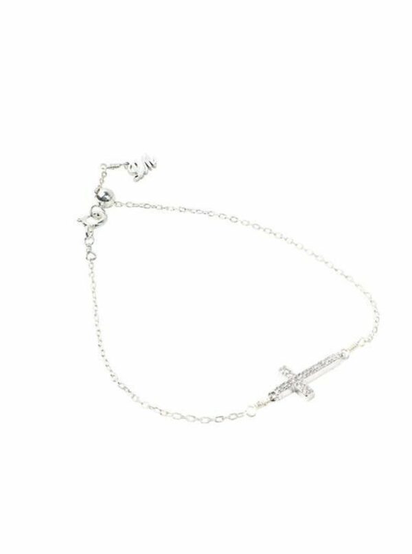 Sterling Silver Cross Bracelet