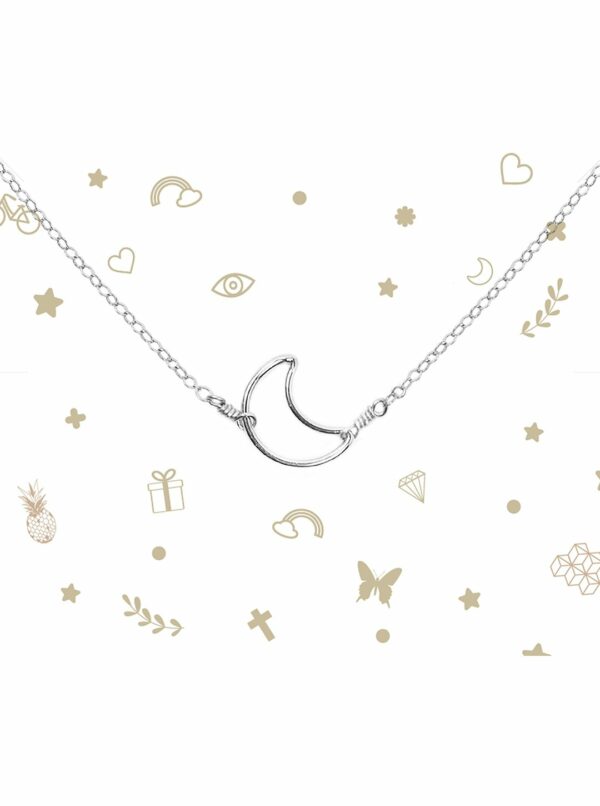 Sterling Silver Moon Necklace