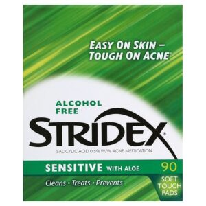 Stridex Daily Care Acne Pads with Salicylic Acid, Sensitive with Aloe - 90.0 ea