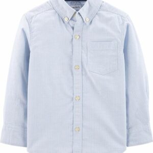 Striped Button-Front Poplin Shirt
