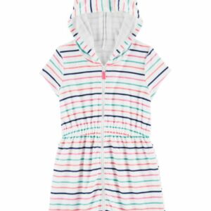 Striped Hooded Cover-Up