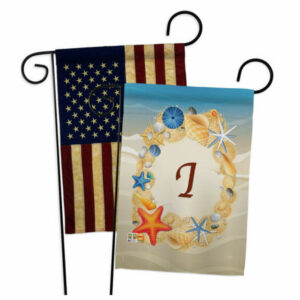 Summer I Initial Coastal Beach Garden Flags Pack