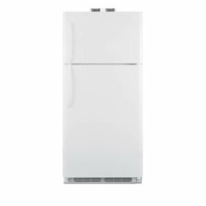 Summit BKRF18 30 Inch Wide 18 Cu. Ft. Top Mount Refrigerator White Refrigeration Appliances Full Size Refrigerators Top Freezer Full Size