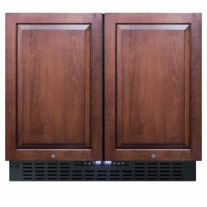 Summit FFRF36 36 Inch Wide 5.8 Cu. Ft. Capacity Side-By-Side Refrigerator-Freezer Combo Panel Ready Refrigeration Appliances Compact Refrigerators