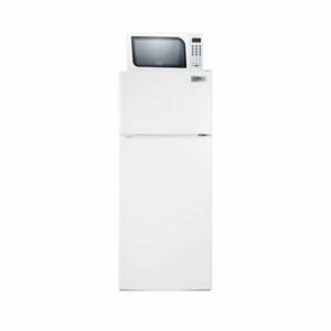 Summit MRF1118W 24 Inch Wide 10.3 Cu. Ft. Compact Refrigerator/Freezer with Attached Microwave Oven White Refrigeration Appliances Compact