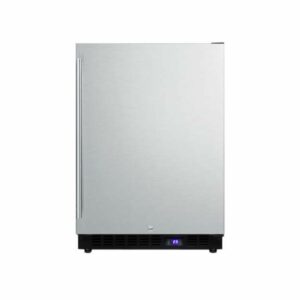 Summit SCFF53BSS 24-Inch Built-In Freezer with Lock - Stainless Steel Stainless Steel Refrigeration Appliances Freezers Upright Compact Freezers