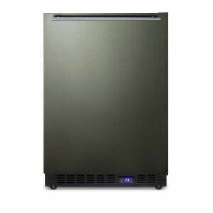 Summit SCFF53BXKSHH 24 Inch Wide 4.72 Cu. Ft. Capacity Compact Freezer with Fingerprint Resistant Finish Black Stainless Steel Refrigeration