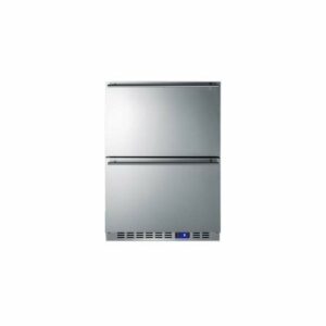 Summit SPFF51OS2D 24 Built-In Outdoor 2-drawer Freezer Stainless Steel Refrigeration Appliances Freezers Freezer Drawers