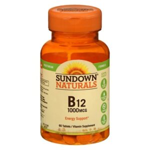 Sundown Naturals B12 1000 mcg Vitamin Supplement Tablets - 60.0 ea