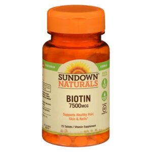 Sundown Naturals Biotin 7500 mcg Dietary Supplement Tablets - 50.0 ea