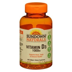 Sundown Naturals Vitamin D3 1000 IU, Softgels - 400.0 ea
