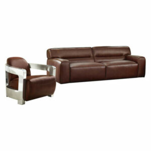 Sunset Trading Milan Leather 2 Piece Living Room Set