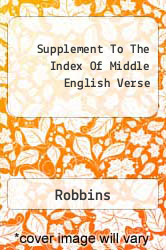 Supplement To The Index Of Middle English Verse