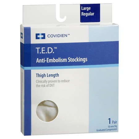 T.E.D. Anti-Embolism Stockings Thigh High White - 1.0 pr