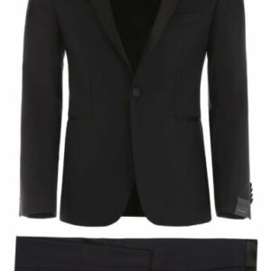 TAGLIATORE TUXEDO SUIT 46 Black Wool