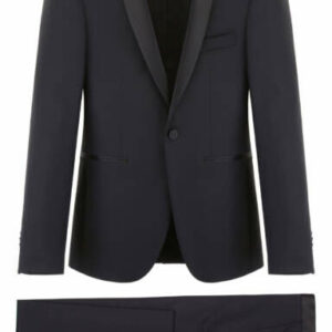 TAGLIATORE TWO-PIECE SUIT 48 Black Wool