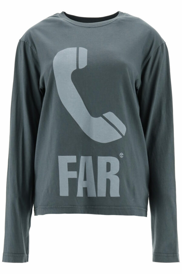 TELFAR TELEPHONE T-SHIRT M Grey Cotton