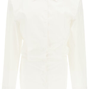 THE ATTICO MINI SHIRT DRESS 38 White Cotton