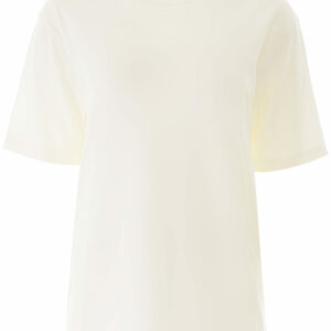 THE ROW DARCIA KNIT T-SHIRT M White Wool, Cashmere