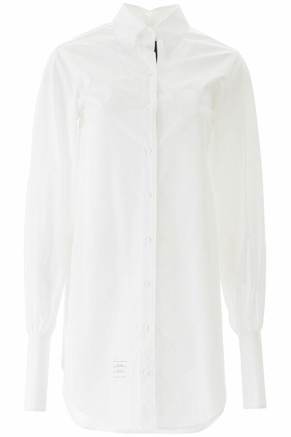 THOM BROWNE LONG SHIRT 42 White Cotton