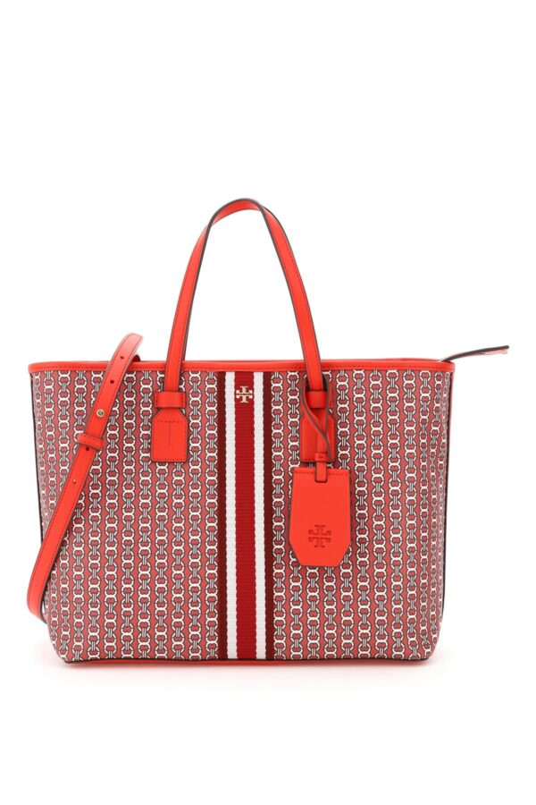 TORY BURCH GEMINI LINK SMALL TOTE OS Red, White