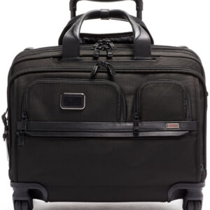 TUMI Alpha 3 Black Deluxe 4 Wheeled Laptop Case Brief