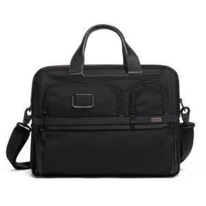 TUMI Alpha 3 Black Expandable Organizer Laptop Brief