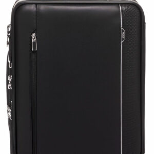 TUMI Arrive Black Leather International Dual Access 4 Wheeled Carry-On