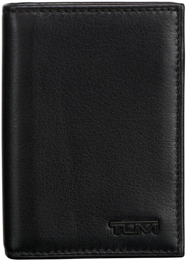 TUMI Delta Black Gusseted Card Case ID