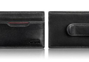 TUMI Delta Black Money Clip Card Case