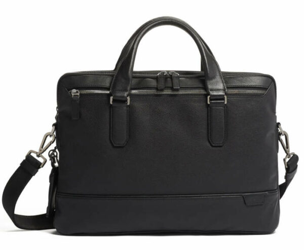 TUMI Harrison Black Sycamore Slim Brief Leather