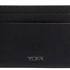 TUMI Nassau Black Textured Money Clip Card Case