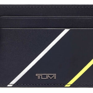 TUMI Nassau Black/Bright Lime Money Clip Card Case