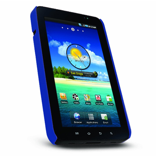 Technocel Soft Touch Accent Shield for Samsung i800 Galaxy Tablet (Blue)